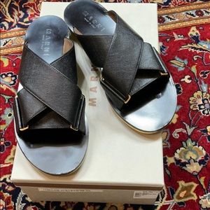Marni Fussbet Black Slides Sz40
